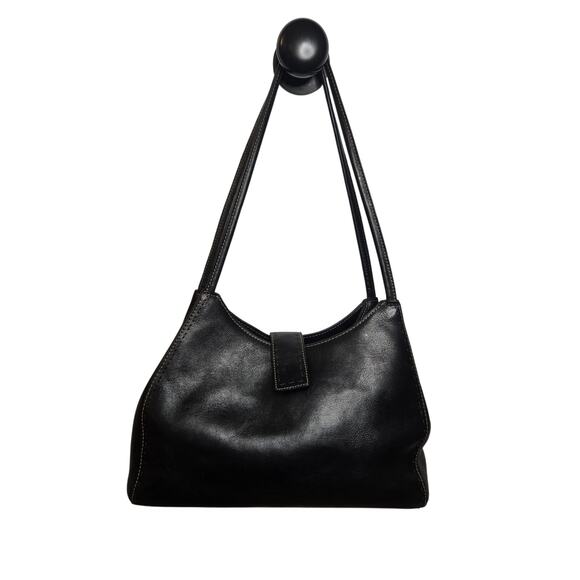 Fossil Handbags - Fossil Vintage Smooth Black Leather Purse Handbag